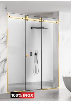 PARAVAN DUS GLISANT FLOAT FULL INOX AURIU