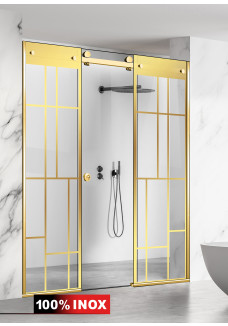 PARAVAN DUS GLISANT FLOAT FULL INOX  AURIU URBAN AURIU