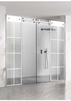 PARAVAN DUS GLISANT FULL INOX FERONERIE MODE ALB