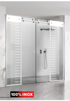 PARAVAN DUS GLISANT FULL INOX FERONERIE SUPREME ALB