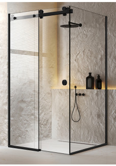 CABINA DUS GLISSANDO PURE NEGRU MAT