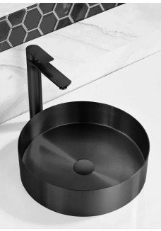 Lavoar INOX negru gun metal rotund