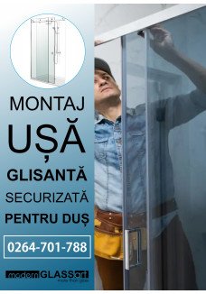 Montaj usa glisanta dus cu perete fix