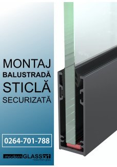 Montaj balustrada sticla