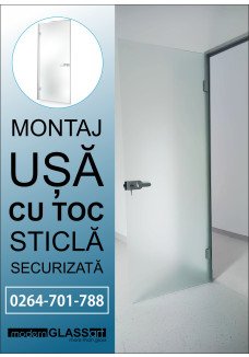 Montaj usa sticla cu toc