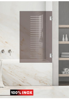 Paravan cada, model Milano, sticla bronz