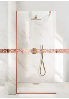 PARAVAN DUS FLOAT FULL INOX COPPER