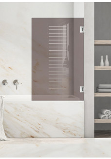 Paravan cada, model Milano, sticla bronz