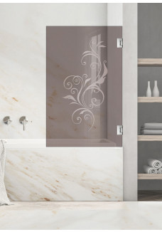 Paravan cada, model SWIRLY, sticla bronz