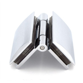 Balama dubla usa sticla (sticla - sticla) design modern - INOX lucios