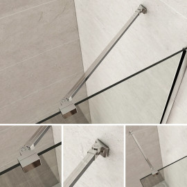 Bara stabilizatoare dublu reglabila in unghi - INOX - lucios  - 108 cm