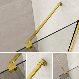 Bara stabilizatoare dublu reglabila in unghi - INOX - auriu lucios - 108 cm