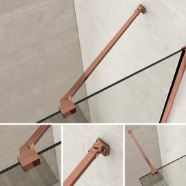 Bara stabilizatoare dublu reglabila in unghi - INOX - cupru mat - 108 cm