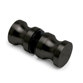 Maner tip buton pentru usa sticla INOX - negru mat