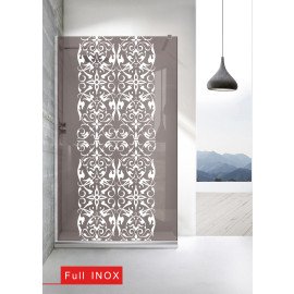 Paravan cabina de dus walk-in, (2477) Aqua Roy ® Inox, model REGENCY FULL alb, bronz 8 mm securizata, anticalcar
