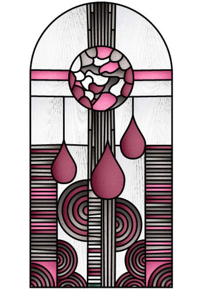 Vitraliu pictat cu design actual