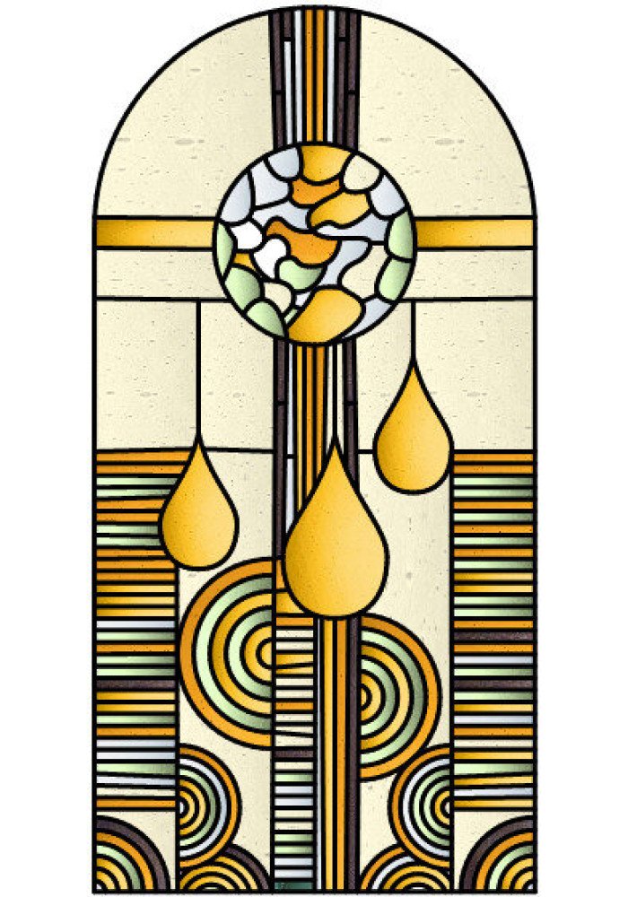 Vitraliu pictat cu design actual