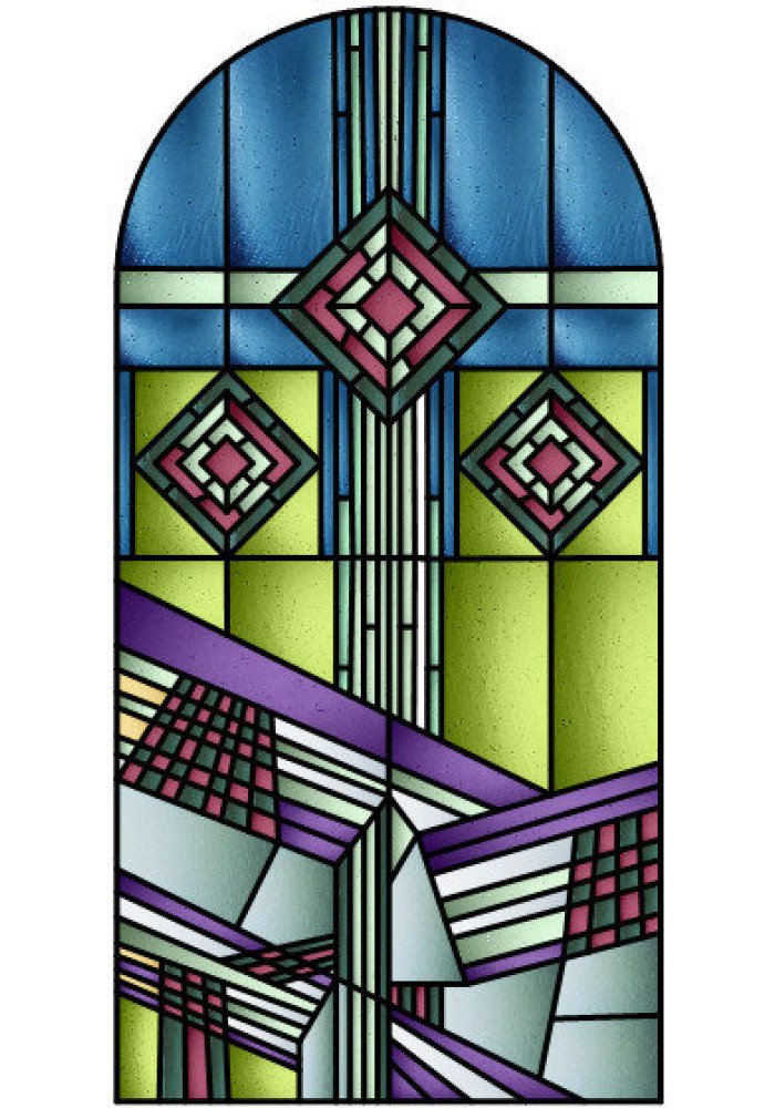 Vitraliu pictat cu design actual