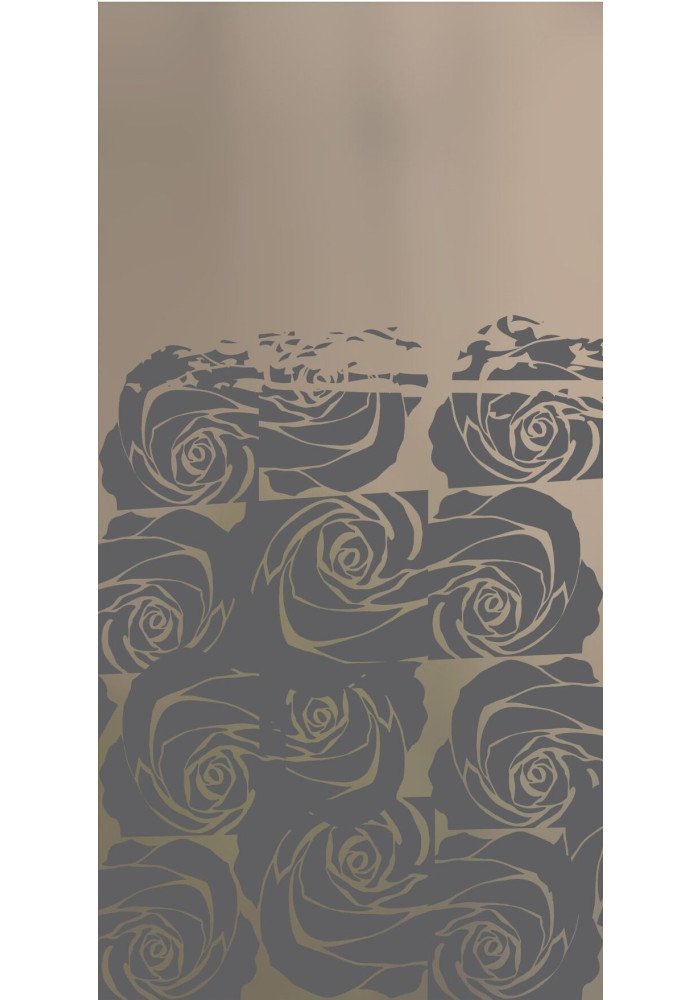 Vitrina sablata, Trandafiri Modern Bronz Mat