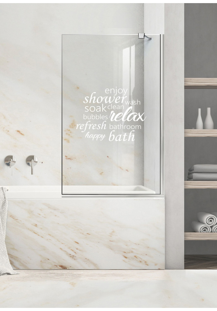 Paravan cada, model Relax, culoare decor: alb