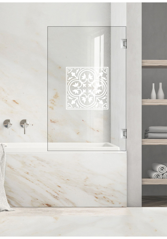 Paravan cada, model Vintage, culoare decor: alb