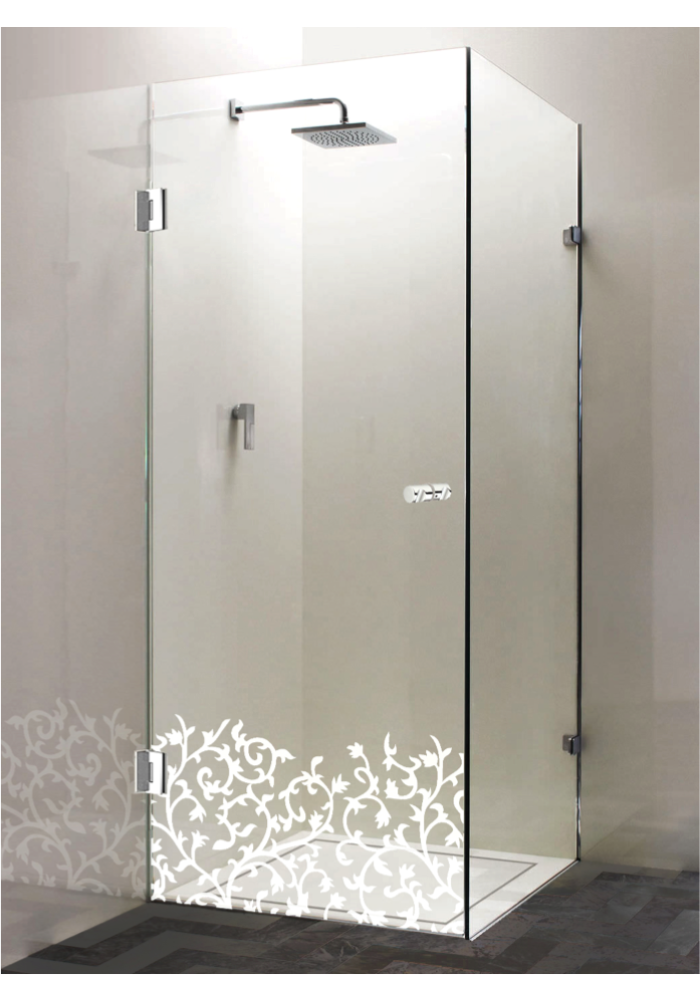 Cabina de dus cu model sablat