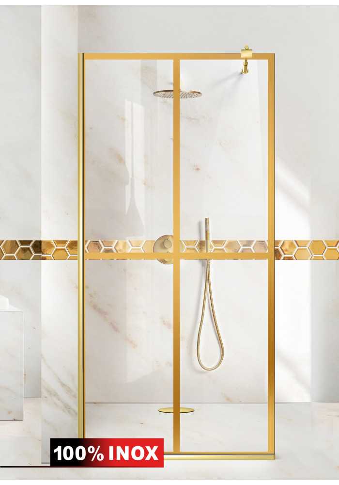 PARAVAN DUS FLOAT FULL INOX AURIU