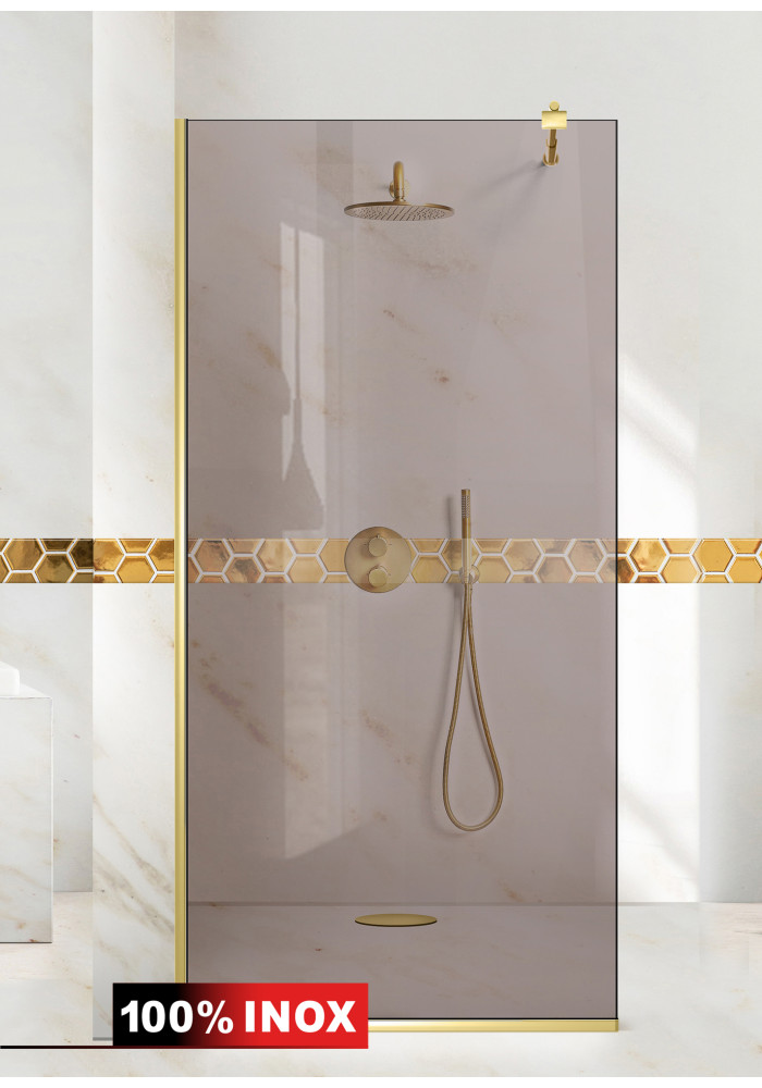 PARAVAN DUS BRONZ FULL INOX AURIU