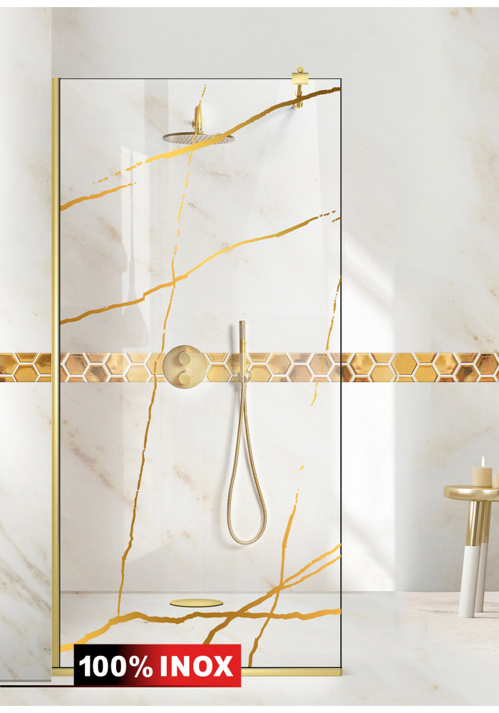 PARAVAN DUS FLOAT FULL INOX AURIU