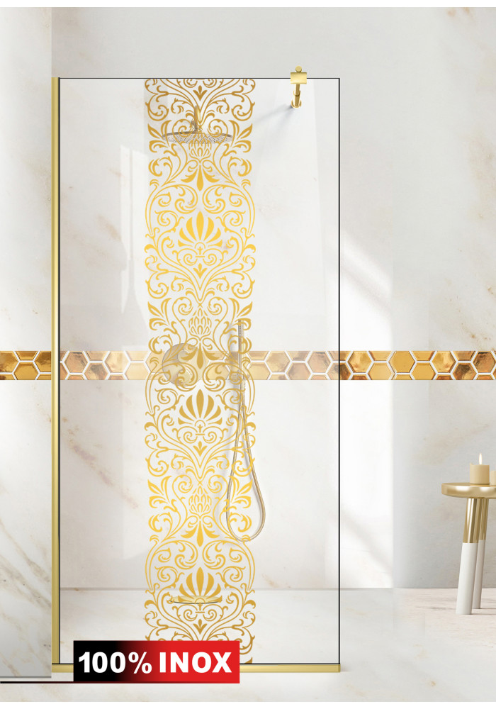 Paravan Cabina dus Walk in Regency Royal, profil auriu