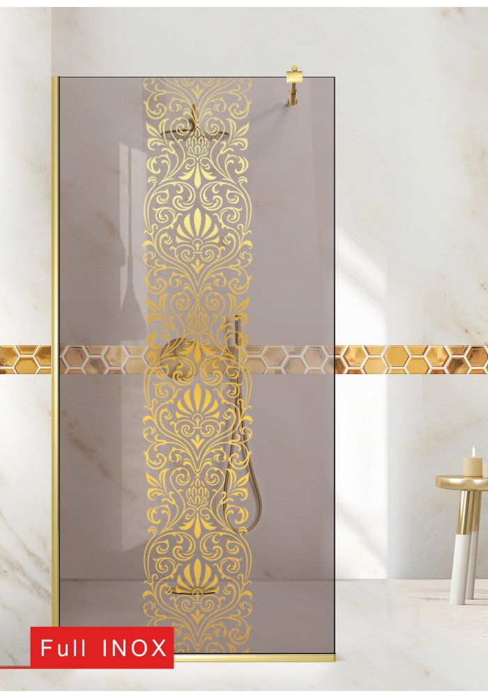 Paravan Cabina dus Walk in REGENCY ROYAL, profil auriu