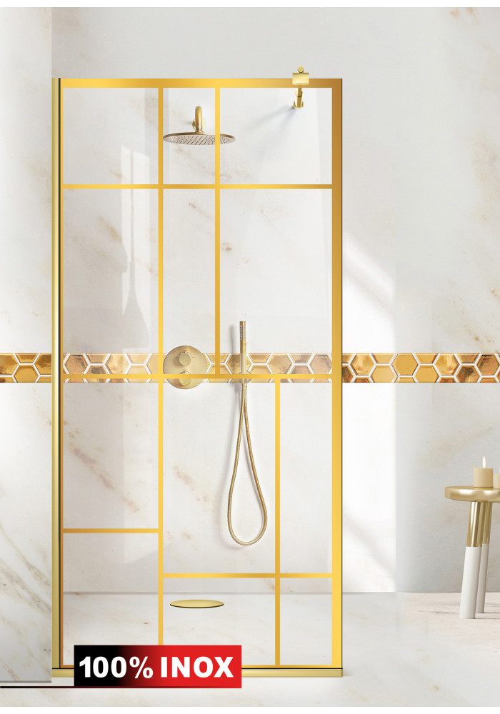 PARAVAN DUS FLOAT FULL INOX AURIU