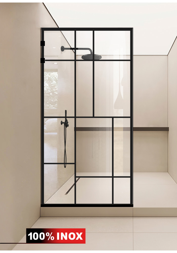 PARAVAN DUS FLOAT NEGRU DECORAT