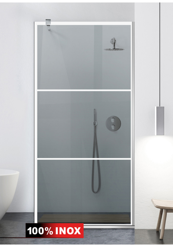 PARAVAN DUS GRI FULL INOX