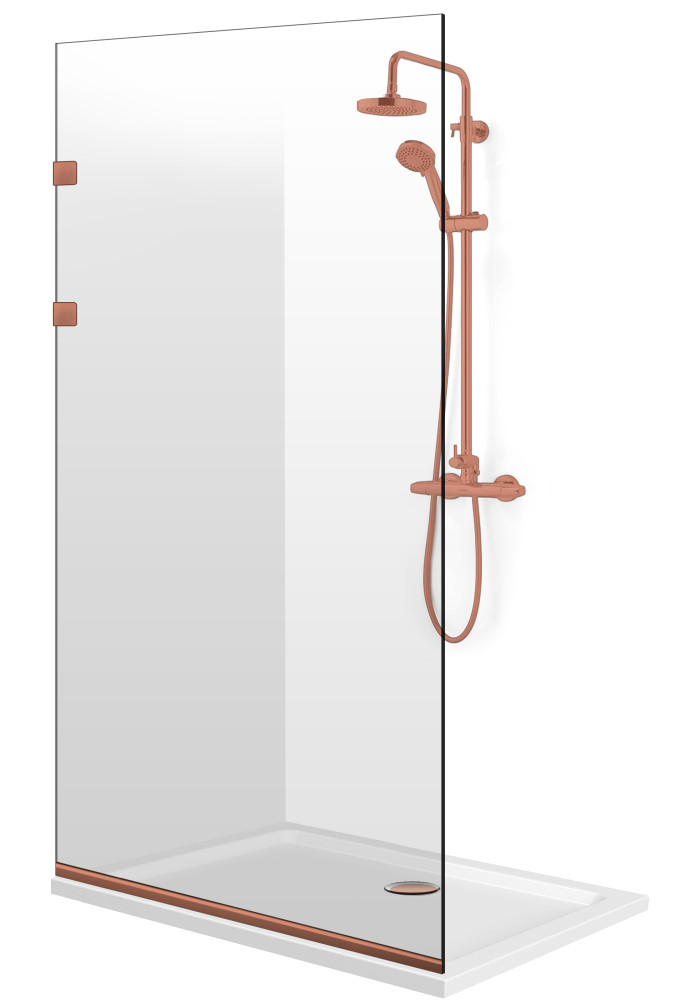 PARAVAN DUS FULL INOX CUPRU