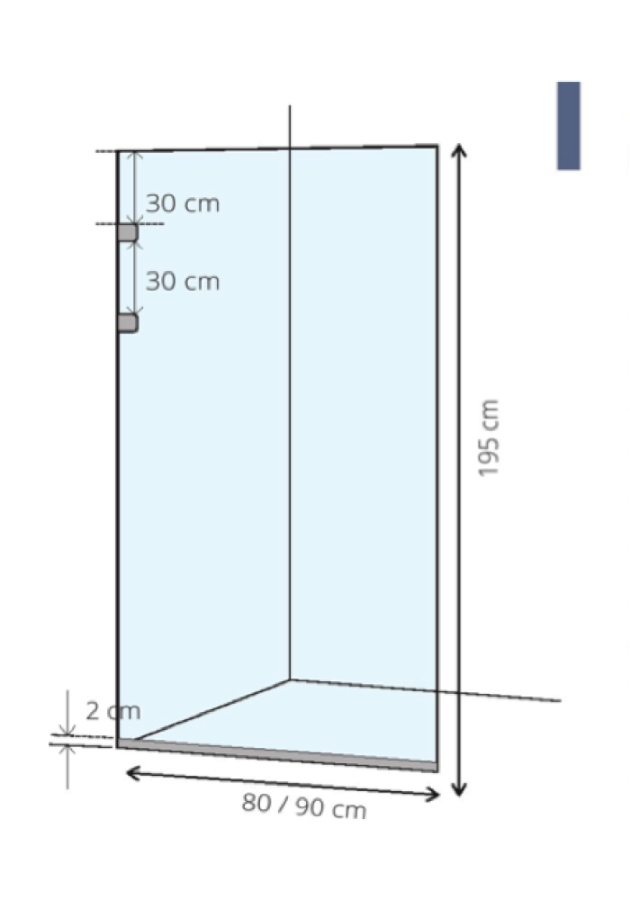 PARAVAN DUS FLOAT FULL INOX