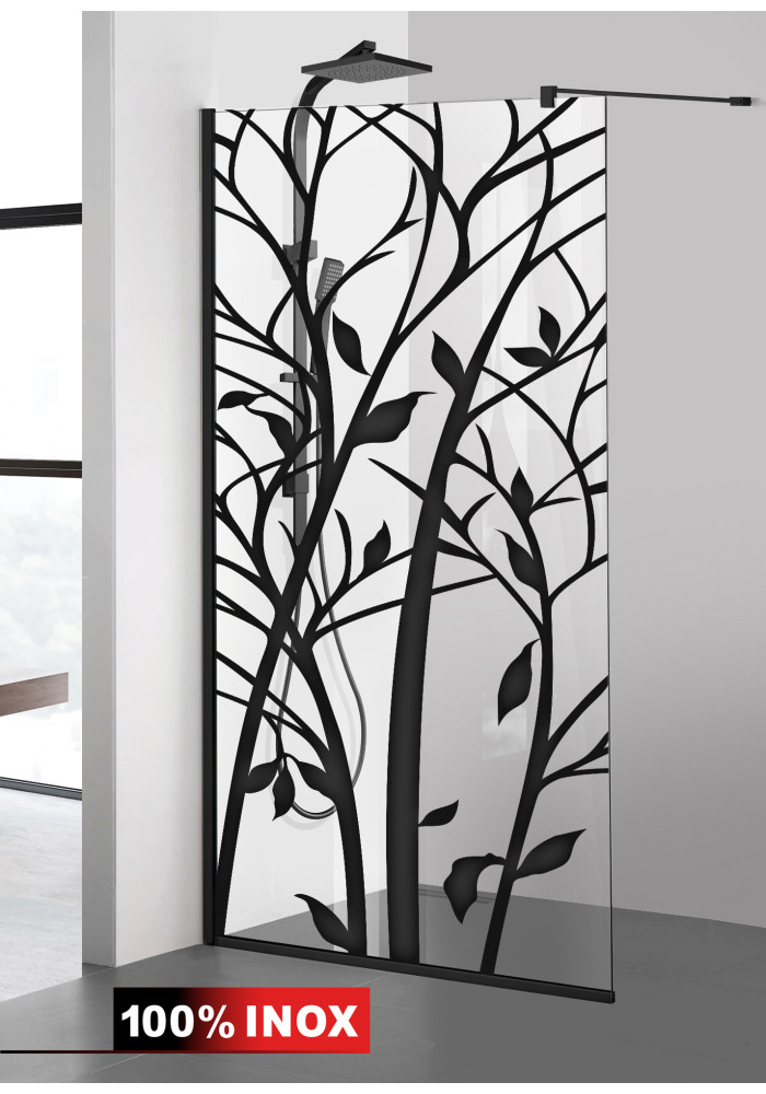 PARAVAN - DUS - WALK IN - WOOD NEGRU