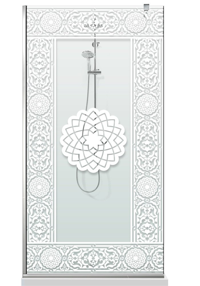 PARAVAN-DUS-AQUAROY-ORNAMENT-CLAR-ALB