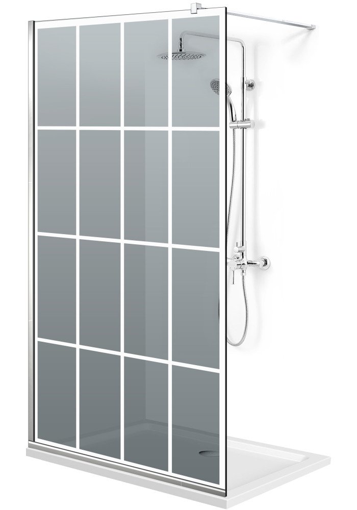 PARAVAN DUS GRI FULL INOX