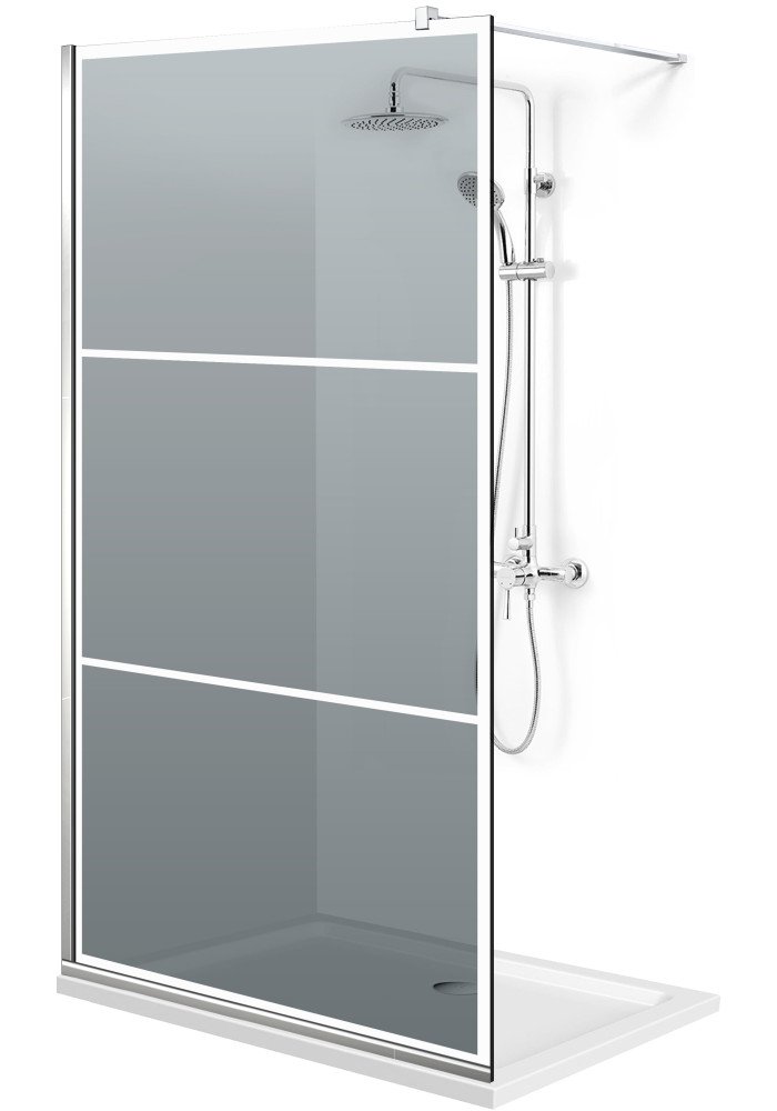 PARAVAN DUS GRI FULL INOX