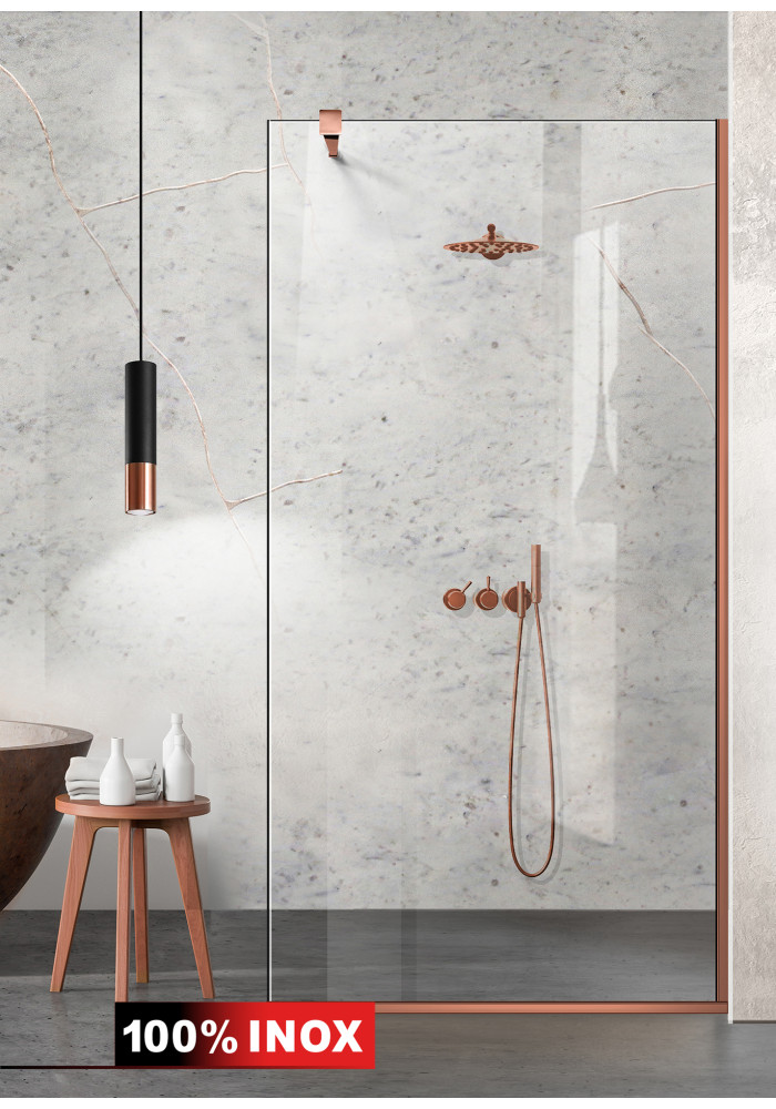 PARAVAN DUS FLOAT FULL INOX COPPER