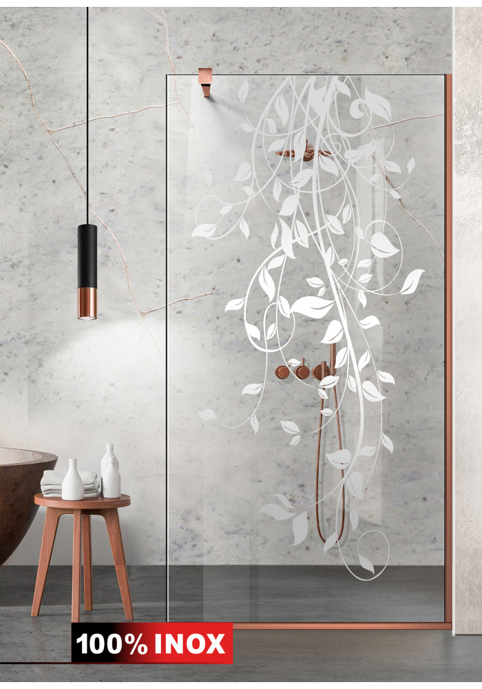 PARAVAN DUS FLOAT FULL INOX COPPER