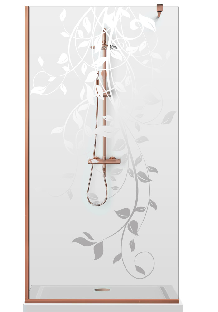 PARAVAN DUS FLOAT FULL INOX COPPER