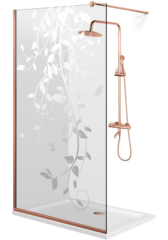 PARAVAN DUS FLOAT FULL INOX COPPER