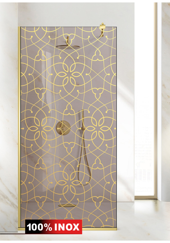 PARAVAN DUS BRONZ FULL INOX AURIU