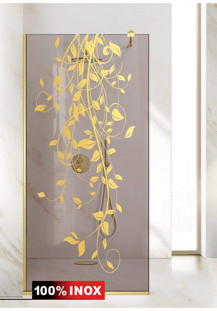 Paravan dus walk in model Dance auriu