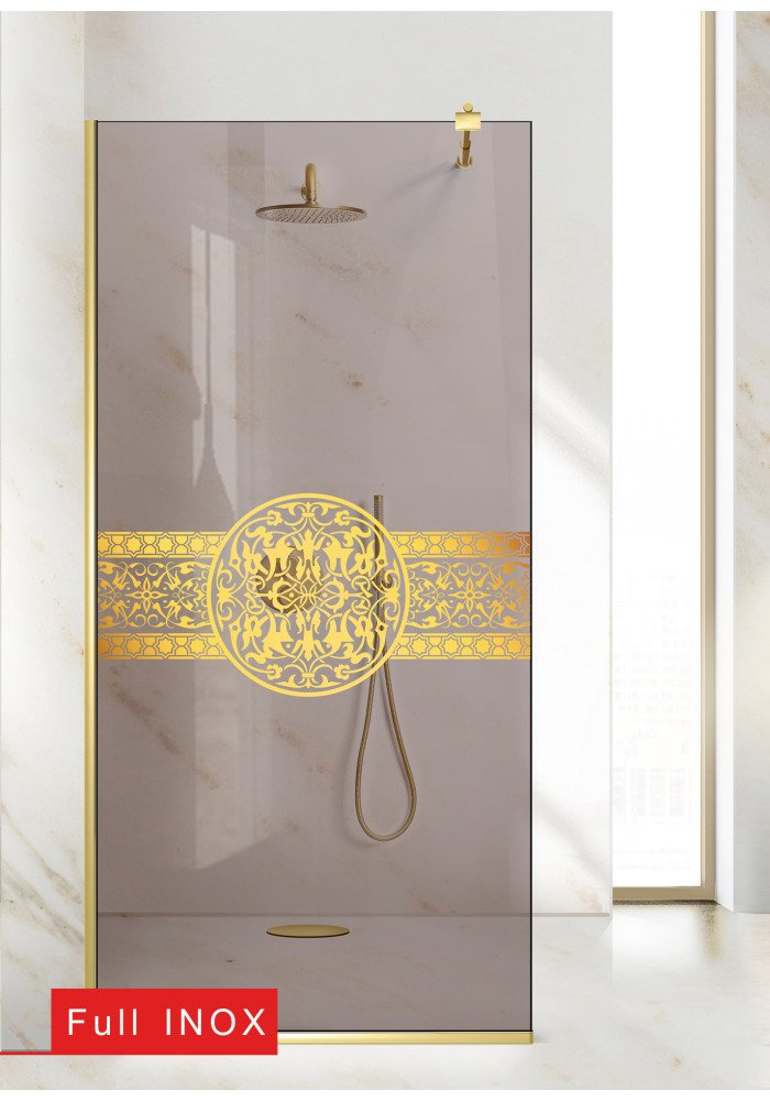 PARAVAN DUS BRONZ FULL INOX AURIU