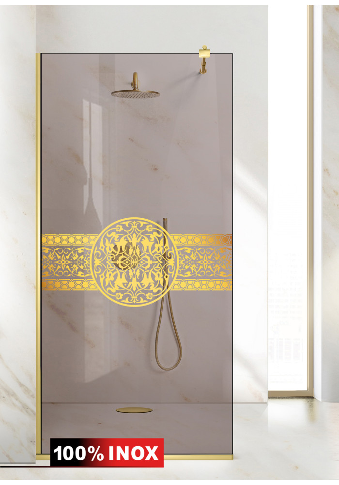 PARAVAN DUS BRONZ FULL INOX AURIU