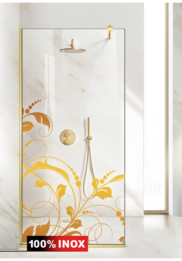 PARAVAN DUS FLOAT FULL INOX AURIU