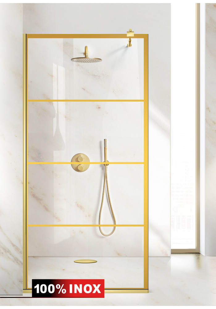 PARAVAN DUS FLOAT FULL INOX AURIU